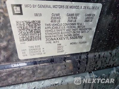 Zdjęcie 13 z 13 samochodu: 2020 CHEVROLET EQUINOX PREMIER VIN:3GNAXXEV7LS535702 - miniatura