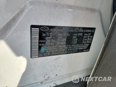 Zdjęcie 13 z 13 samochodu: 2022 HYUNDAI SANTA FE SEL VIN:5NMS34AJ8NH423771 - miniatura
