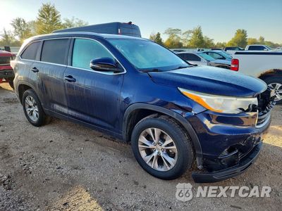 Czwarte zdjęcie samochodu z boku: 2014 TOYOTA HIGHLANDER XLE VIN:5TDKKRFH1ES036031 - miniatura