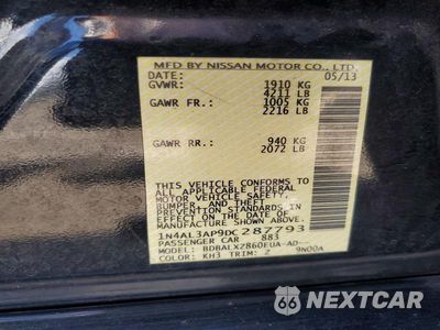 Zdjęcie 12 z 12 samochodu: 2013 NISSAN ALTIMA 2.5 VIN:1N4AL3AP9DC287793 - miniatura