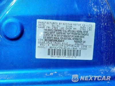 Zdjęcie 12 z 12 samochodu: 2021 NISSAN VERSA SV VIN:3N1CN8EVXML854572 - miniatura