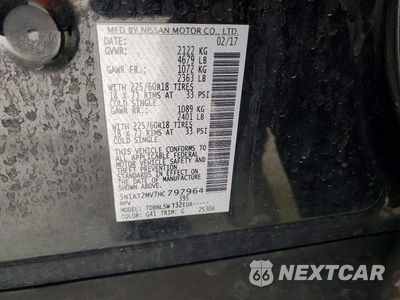 Zdjęcie 13 z 13 samochodu: 2017 NISSAN ROGUE SL VIN:5N1AT2MV7HC797964 - miniatura