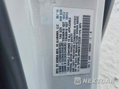 Zdjęcie 13 z 13 samochodu: 2014 HONDA ODYSSEY TOURING VIN:5FNRL5H96EB123339 - miniatura