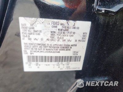 Zdjęcie 13 z 13 samochodu: 2013 FORD EDGE LIMITED VIN:2FMDK3KCXDBA22348 - miniatura