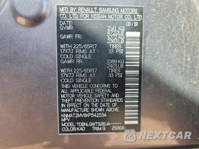 Zdjęcie 13 z 13 samochodu: 2019 NISSAN ROGUE SV VIN:KNMAT2MV6KP542534 - miniatura
