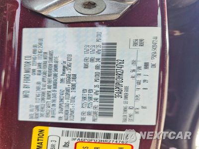 Zdjęcie 12 z 12 samochodu: 2017 FORD FUSION SE PHEV VIN:3FA6P0PU3HR274762 - miniatura