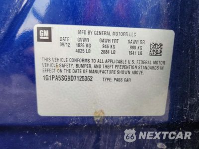 Zdjęcie 12 z 12 samochodu: 2013 CHEVROLET CRUZE LS VIN:1G1PA5SG9D7125362 - miniatura