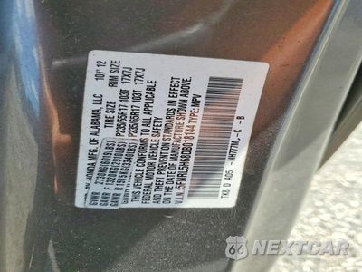 Zdjęcie 13 z 13 samochodu: 2013 HONDA ODYSSEY EXL VIN:5FNRL5H68DB018144 - miniatura