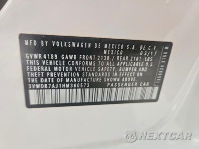 Zdjęcie 12 z 12 samochodu: 2017 VOLKSWAGEN JETTA SE VIN:3VWDB7AJ1HM360573 - miniatura