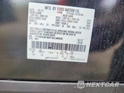 Zdjęcie 14 z 14 samochodu: 2015 FORD EXPLORER LIMITED VIN:1FM5K8F85FGC38935 - miniatura
