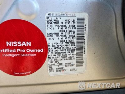 Zdjęcie 12 z 12 samochodu: 2018 NISSAN ROGUE SV VIN:JN8AT2MT6JW451478 - miniatura