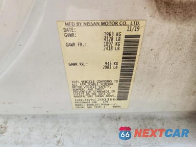 Zdjęcie 12 z 12 samochodu: 2020 NISSAN ALTIMA S VIN:1N4BL4BV9LC200366 - miniatura