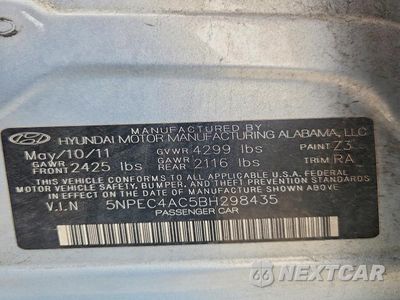 Zdjęcie 12 z 12 samochodu: 2011 HYUNDAI SONATA LIMITED VIN:5NPEC4AC5BH298435 - miniatura