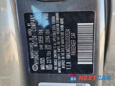Zdjęcie 13 z 13 samochodu: 2025 HYUNDAI ELANTRA SEL SPORT VIN:KMHLM4DG0SU000524 - miniatura