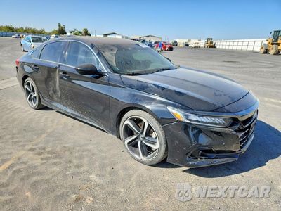 Czwarte zdjęcie samochodu z boku: 2021 HONDA ACCORD SPORT VIN:1HGCV1F38MA064763 - miniatura
