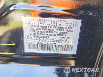 Zdjęcie 12 z 12 samochodu: 2026 NISSAN SENTRA SV VIN:3N1AB9CV9TY268701 - miniatura