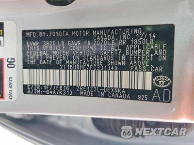 Zdjęcie 13 z 13 samochodu: 2015 TOYOTA COROLLA LE VIN:2T1BURHE7FC331349 - miniatura