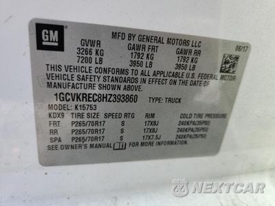 Zdjęcie 12 z 12 samochodu: 2017 CHEVROLET SILVERADO K1500 LT VIN:1GCVKREC8HZ393860 - miniatura