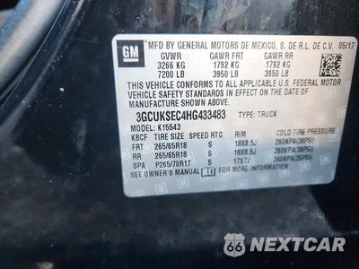 Zdjęcie 12 z 12 samochodu: 2017 CHEVROLET SILVERADO K1500 LTZ VIN:3GCUKSEC4HG433483 - miniatura