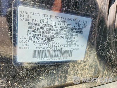 Zdjęcie 12 z 12 samochodu: 2020 NISSAN KICKS S VIN:3N1CP5BVXLL486597 - miniatura