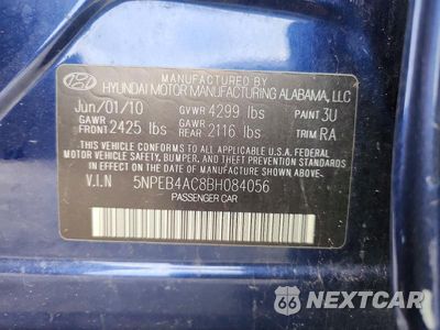 Zdjęcie 12 z 12 samochodu: 2011 HYUNDAI SONATA GLS VIN:5NPEB4AC8BH084056 - miniatura