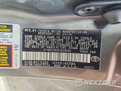 Zdjęcie 12 z 12 samochodu: 2014 TOYOTA AVALON HYBRID XLE TOURING VIN:4T1BD1EBXEU028560 - miniatura