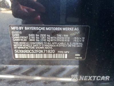 Zdjęcie 13 z 13 samochodu: 2015 BMW X5 XDRIVE35I VIN:5UXKR0C52F0K71820 - miniatura