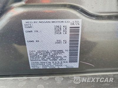 Zdjęcie 12 z 12 samochodu: 2026 NISSAN ALTIMA SV VIN:1N4BL4DV1TN355396 - miniatura