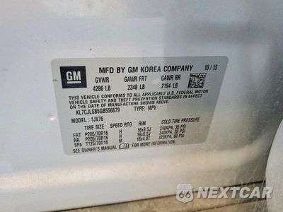 Zdjęcie 12 z 12 samochodu: 2016 CHEVROLET TRAX 1LT VIN:KL7CJLSB5GB556679 - miniatura