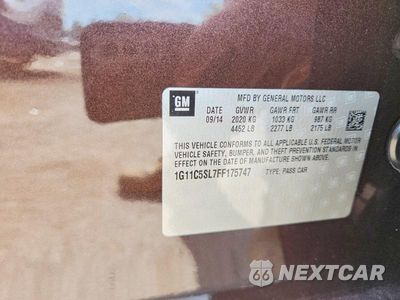 Zdjęcie 13 z 13 samochodu: 2015 CHEVROLET MALIBU 1LT VIN:1G11C5SL7FF175747 - miniatura