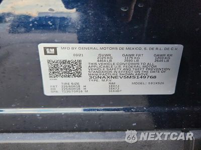Zdjęcie 13 z 13 samochodu: 2021 CHEVROLET EQUINOX PREMIER VIN:3GNAXNEV5MS149768 - miniatura
