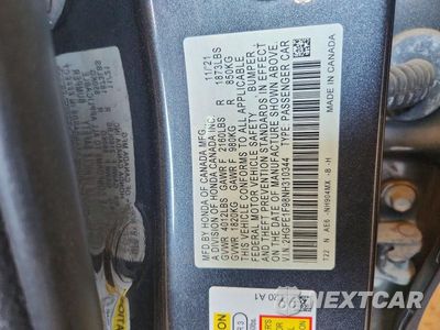 Zdjęcie 12 z 12 samochodu: 2022 HONDA CIVIC TOURING VIN:2HGFE1F98NH310344 - miniatura