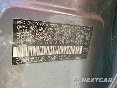 Zdjęcie 12 z 12 samochodu: 2014 LEXUS IS 250 VIN:JTHBF1D2XE5000928 - miniatura