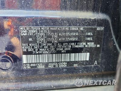 Zdjęcie 13 z 13 samochodu: 2021 TOYOTA RAV4 XLE VIN:2T3W1RFV6MW137251 - miniatura