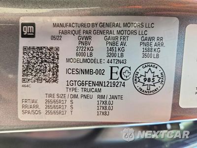 Zdjęcie 12 z 12 samochodu: 2022 GMC CANYON AT4 VIN:1GTG6FEN4N1219274 - miniatura