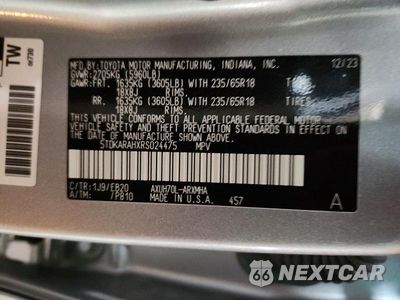 Zdjęcie 13 z 13 samochodu: 2024 TOYOTA HIGHLANDER HYBRID XLE VIN:5TDKARAHXRS024475 - miniatura