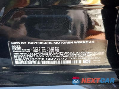 Zdjęcie 12 z 12 samochodu: 2020 BMW 750 XI VIN:WBA7U2C03LGM27272 - miniatura