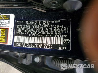 Zdjęcie 12 z 12 samochodu: 2016 TOYOTA CAMRY SE VIN:4T1BF1FK9GU235100 - miniatura