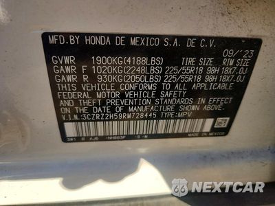 Zdjęcie 12 z 12 samochodu: 2024 HONDA HR-V SPORT VIN:3CZRZ2H59RM728445 - miniatura