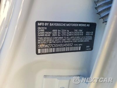 Zdjęcie 12 z 12 samochodu: 2017 BMW X3 SDRIVE28I VIN:5UXWZ7C55H0U45652 - miniatura