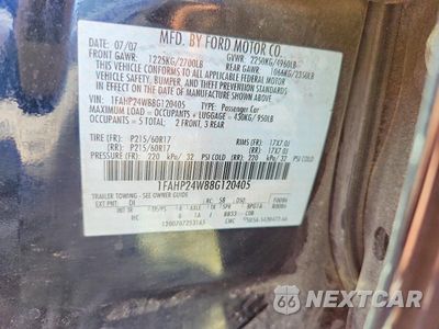 Zdjęcie 13 z 13 samochodu: 2008 FORD TAURUS SEL VIN:1FAHP24W88G120405 - miniatura