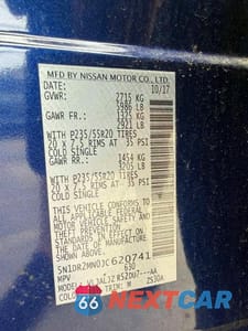 Zdjęcie 12 z 12 samochodu: 2018 NISSAN PATHFINDER PLATINUM VIN:5N1DR2MN0JC620741 - miniatura
