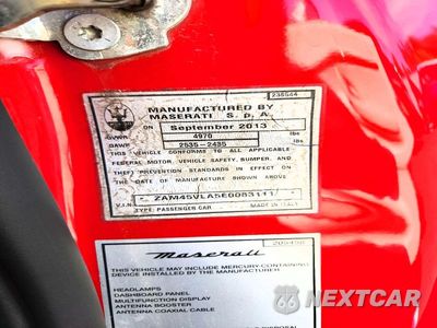 Zdjęcie 12 z 12 samochodu: 2014 MASERATI GRANTURISMO S VIN:ZAM45VLA5E0083111 - miniatura
