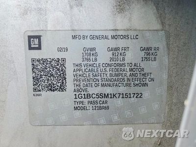 Zdjęcie 12 z 12 samochodu: 2019 CHEVROLET CRUZE LS VIN:1G1BC5SM1K7151722 - miniatura