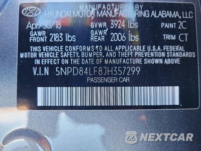Zdjęcie 12 z 12 samochodu: 2018 HYUNDAI ELANTRA SEL VIN:5NPD84LF8JH357299 - miniatura