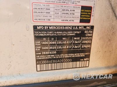 Zdjęcie 13 z 13 samochodu: 2006 MERCEDES-BENZ ML 350 VIN:4JGBB86E86A093000 - miniatura