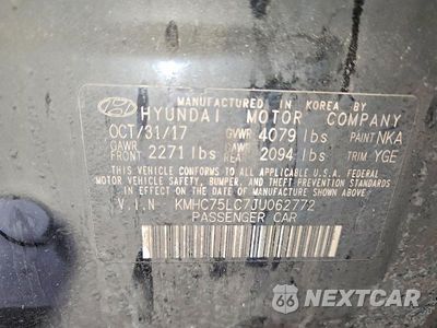 Zdjęcie 12 z 12 samochodu: 2018 HYUNDAI IONIQ SEL VIN:KMHC75LC7JU062772 - miniatura