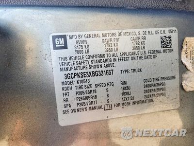 Zdjęcie 13 z 13 samochodu: 2011 CHEVROLET SILVERADO K1500 LT VIN:3GCPKSE3XBG331657 - miniatura
