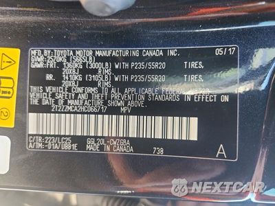 Zdjęcie 13 z 13 samochodu: 2017 LEXUS RX 350 F SPORT VIN:2T2ZZMCA2HC066717 - miniatura