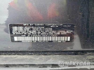 Zdjęcie 12 z 12 samochodu: 2022 SUBARU WRX VIN:JF1VBAA63N9022950 - miniatura
